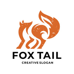 Hipster Fox Logo, Rustic Vintage Fox Illustration