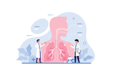 Health and medical treatment pulmonary system design concept vector illustration - obrazy, fototapety, plakaty