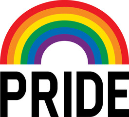 Pride month rainbow flag symbol.
