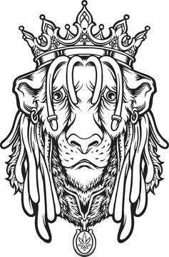 Crown lion king cool silhouette