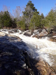 Bathtub Rocks cascades in Oklahoma