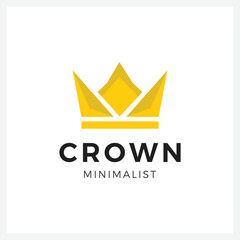 Crown Logo and symbol template illustration icon modern and minimalist
