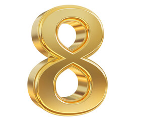 3d golden number 8