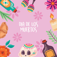 dia de los muertos lettering