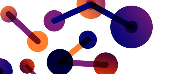 Network concept abstract background. Dots connection. Big data idea. Business template for wallpaper, banner, background or landing