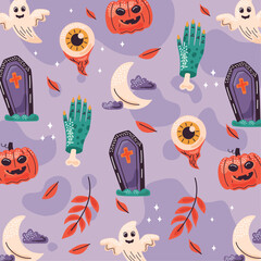 happy halloween celebration pattern