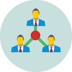Team Hierarchy Vector Icon