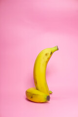 Banana on a pink background
