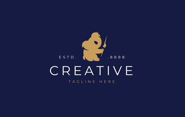 Koala logo design template. Cute Koala Marsupial Animal Zoo Nature Logo Design Template