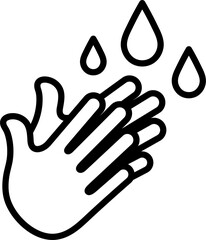 Hand wash flat icon symbol.