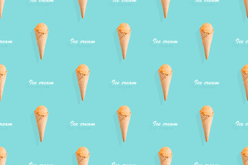 Seamless pattern on the theme of ice cream.