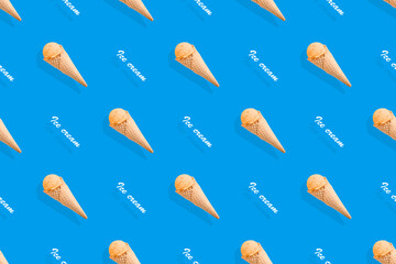 Seamless pattern on the theme of ice cream.