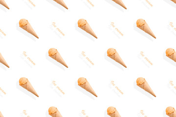 Seamless pattern on the theme of ice cream.