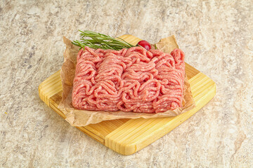 Raw beef minced meat for cooking