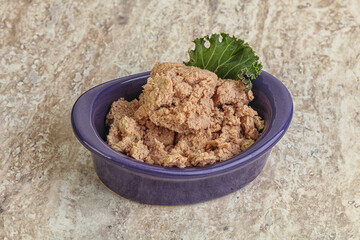 Liver pate in the bowl