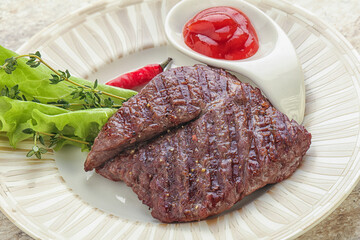 Grilled machete skirt beef steak