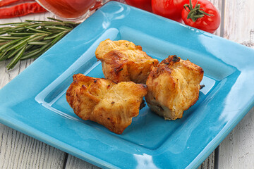 Chicken breast shashlik - grilled meat