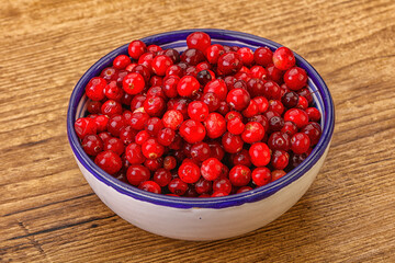 Sweet and tasty cranberry in the bowl