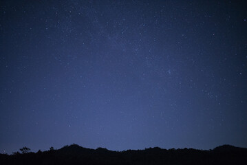 Fototapeta na wymiar Milky Way with star night galaxy Background Thailand