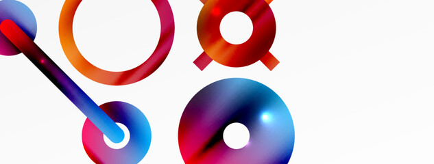 Circle composition abstract background. Trendy techno business template for wallpaper, banner, background or landing