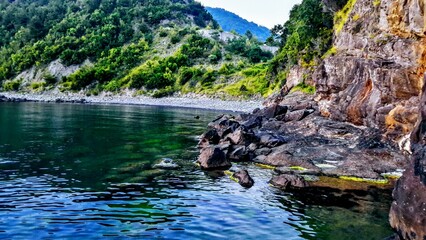 beautifull rock formation at seaside