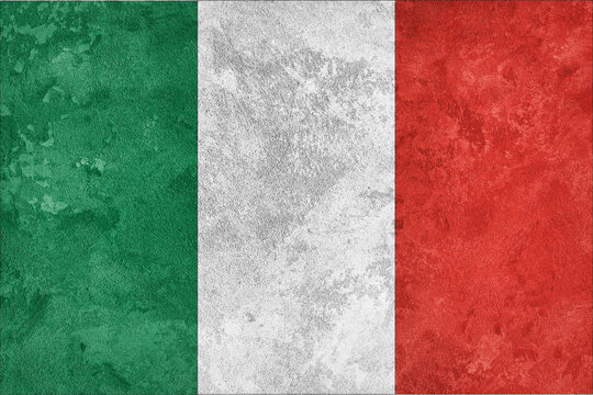Flag of the Italy on a grunge texture.