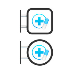 Obraz premium Pharmacy store. Health care. Online market. High quality pharmacy. Vector stock illustration.