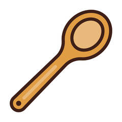 wooden spoon isolated on white background