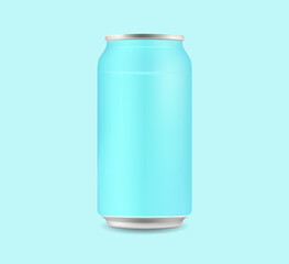 Beer Energy Drink Can Realistic Mockup Illustration Shiny Beverage Aluminum Steel Refreshment