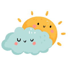 rain cloud and sun