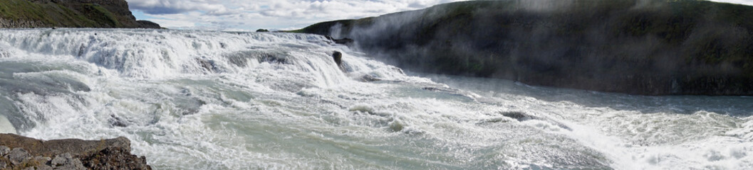 Gullfoss waterfall, Iceland - panorama