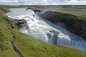 Gullfoss waterfall in Iceland