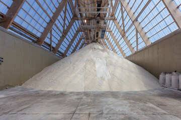 Big warehouse in chemical factory.
