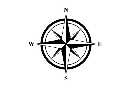 Basic Compass Rose (Full Transparent PNG - Only Black Color) Stock  Illustration | Adobe Stock