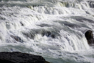 Gullfoss waterfall in Iceland - close-up