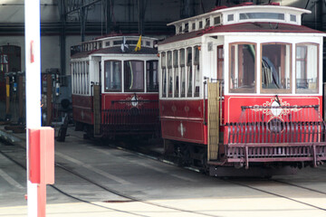 antiguos tranvías de Lisboa