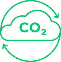 CO2 Gas, carbon dioxide line icon.