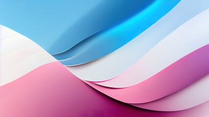 Modern blue white and pink wallpaper. Strong modern abstract shapes. Textured wave pattern. Smooth innovative backdrop. Concept background of technology, success, power.  Digital light for corporate.