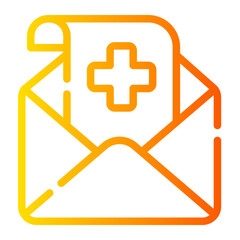 Fototapeta premium medical record gradient icon
