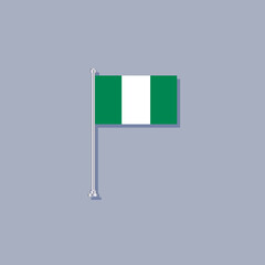 Illustration of Nigeria flag Template