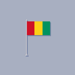 Illustration of Guinea flag Template