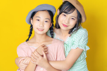 二人の少女の韓国風写真