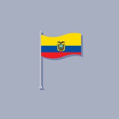 Illustration of Ecuador flag Template