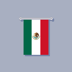 Illustration of Mexico flag Template