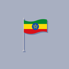 Illustration of Ethiopia flag Template