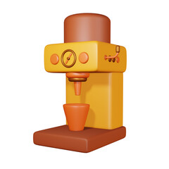 3D Coffee Maker Icon