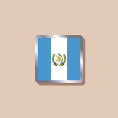 Fototapeta premium Illustration of Guatemala flag Template