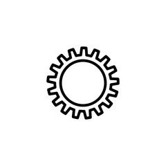 Gear line icon isolated on white background