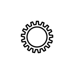 Gear line icon isolated on white background