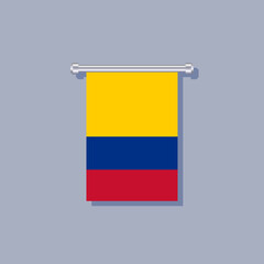 Illustration of  Colombia flag Template